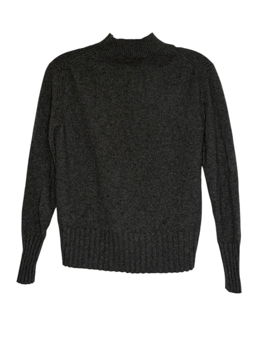 J.Crew 100% Cashmere Mock Neck Sweater Gray XS Soft Luxe Minimal